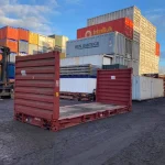 20ft Flat Rack Shipping Container with Collapsible Ends – Heavy-Duty Oversized Cargo Container