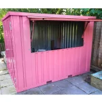 10ft Pink Container Bar Kiosk – Portable Pop-Up Food & Beverage Container – RAL 3014