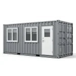 20ft Portable Office Container – Mobile Site Office Shipping Container Grey