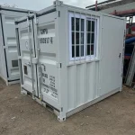 7ft Site Storage Container with Personnel Door & Security Window – New Compact Storage Unit