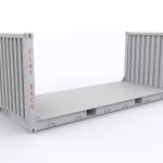 20ft Fixed-End Flat Rack Shipping Container – Heavy-Duty Oversized Cargo Platform