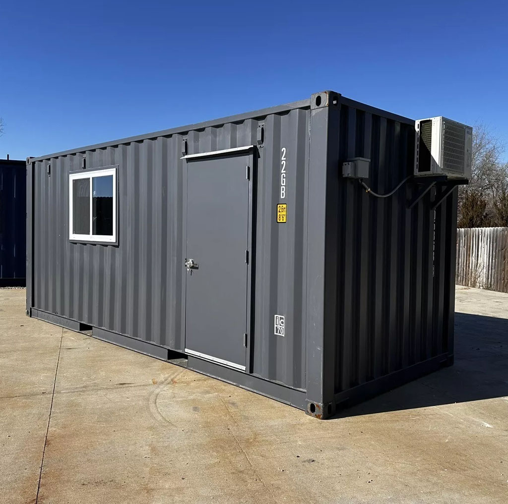 tc164.jpg 20ft Insulated Shipping Container Office with Air Conditioning – Portable Site Office Container - Image 1